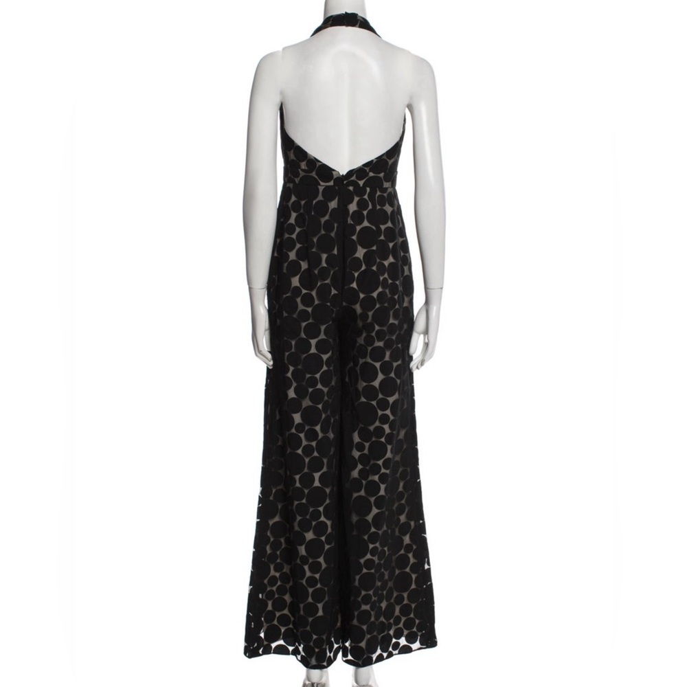 CUSHNIE Halter Neck Polka Dot Jumpsuit in black size 8 - Picture 4 of 11